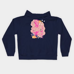 Pink Fraternity Greek Art Kids Hoodie